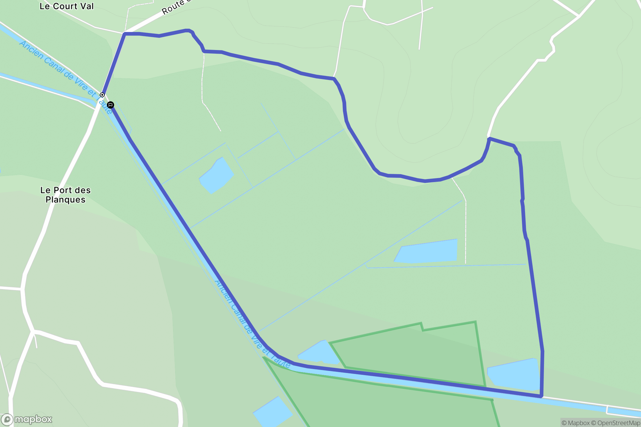 Graignes-Mesnil-Angot : carte du parcours de randonnée - France