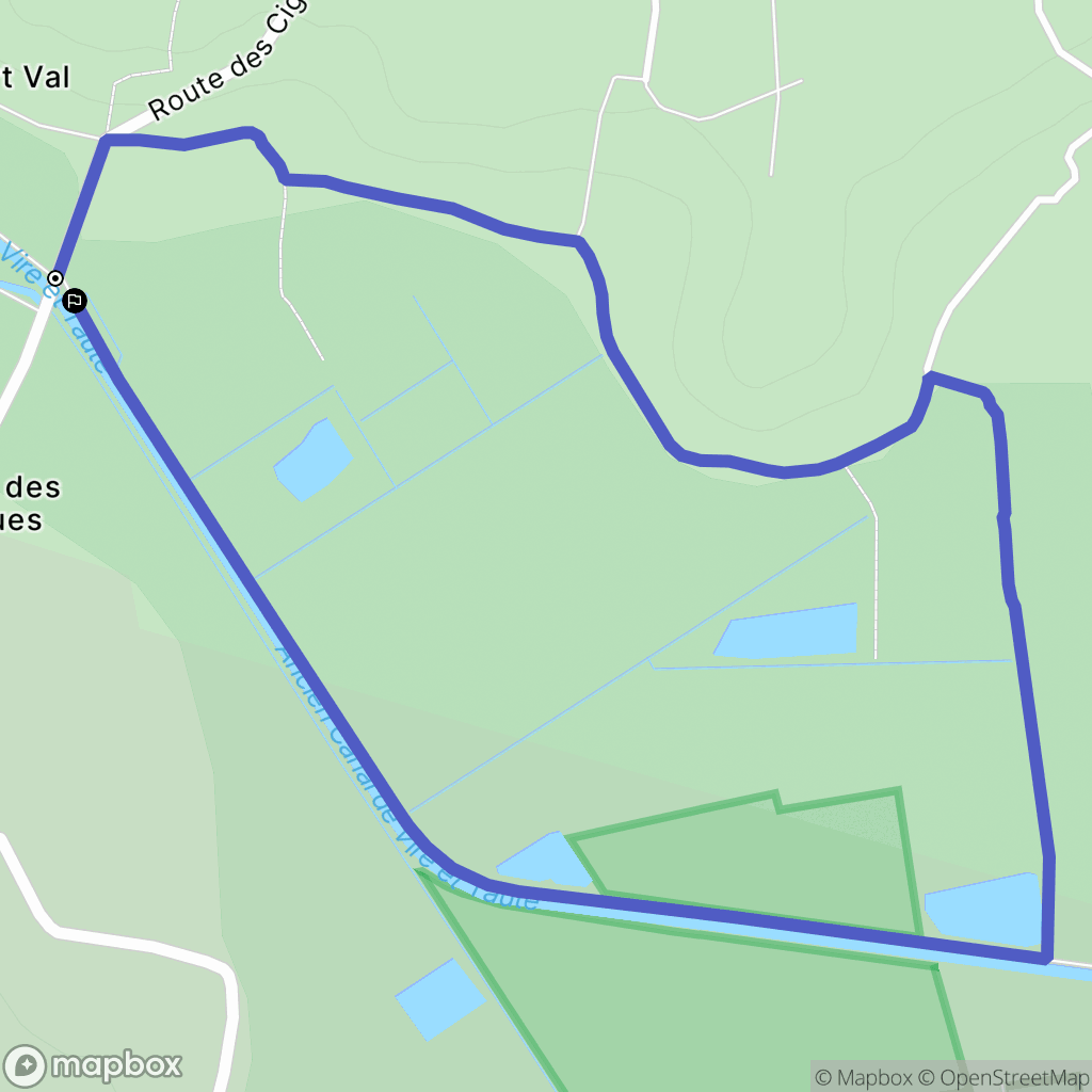 Graignes-Mesnil-Angot : carte du parcours de randonnée - France