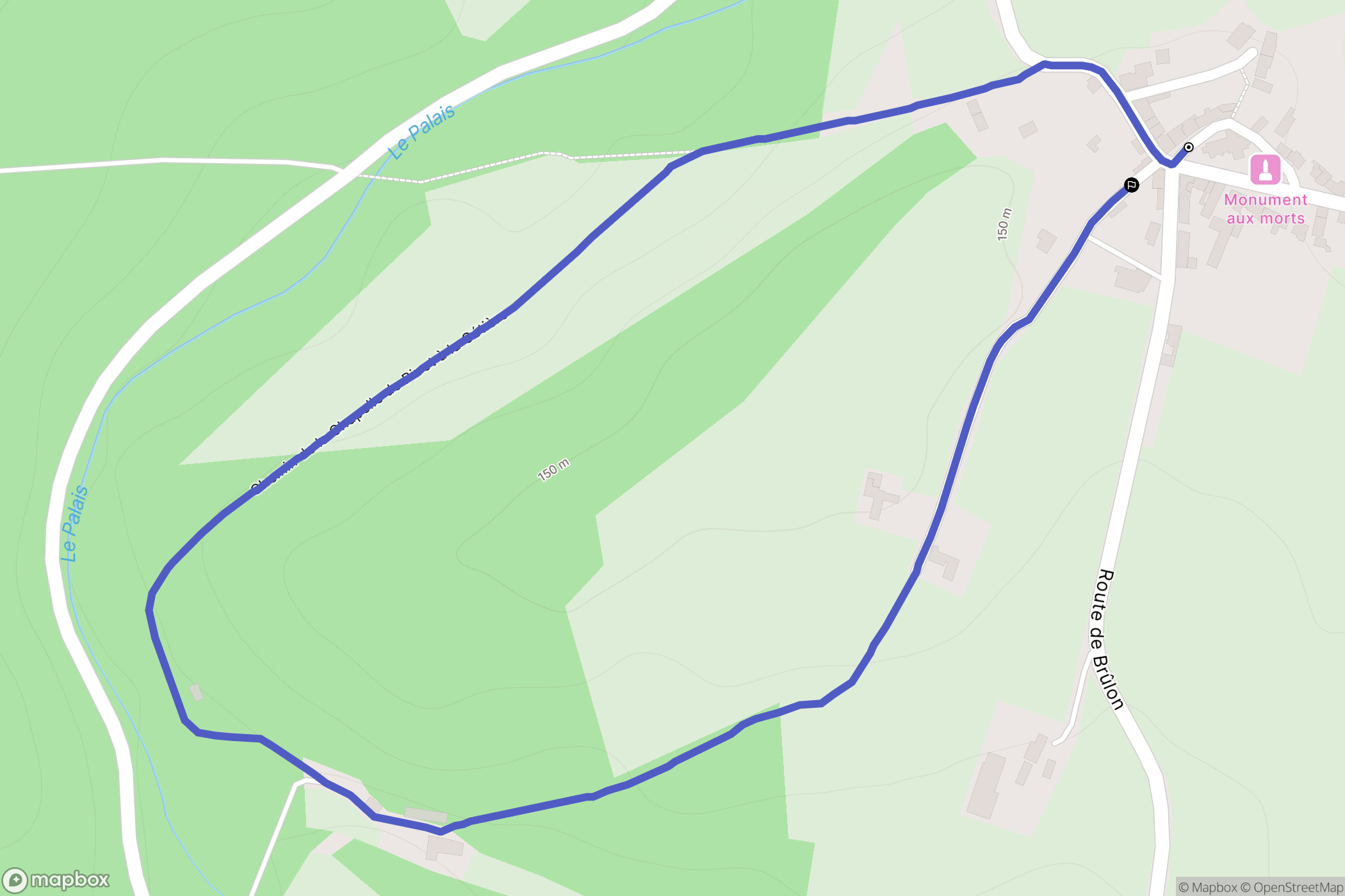 Chemiré-en-Charnie : carte du parcours de randonnée - France