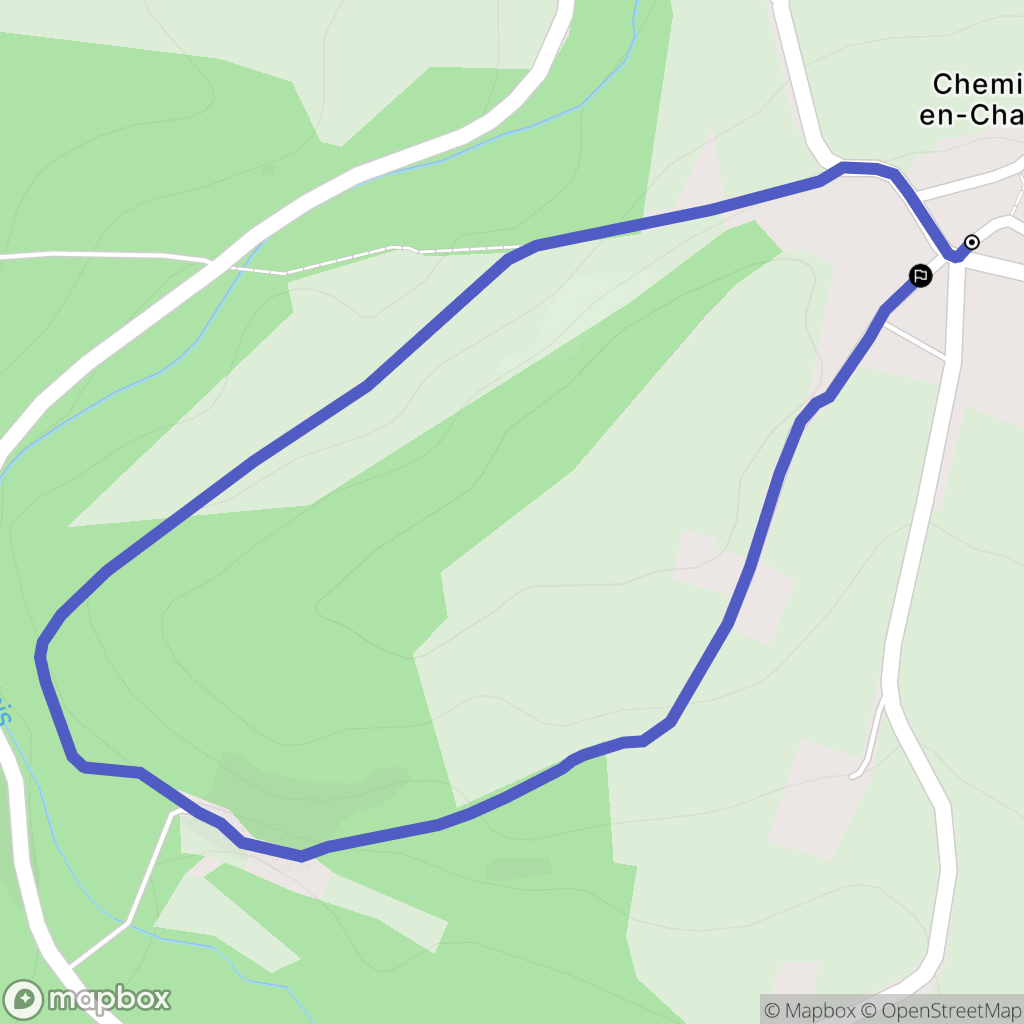 Chemiré-en-Charnie : carte du parcours de randonnée - France