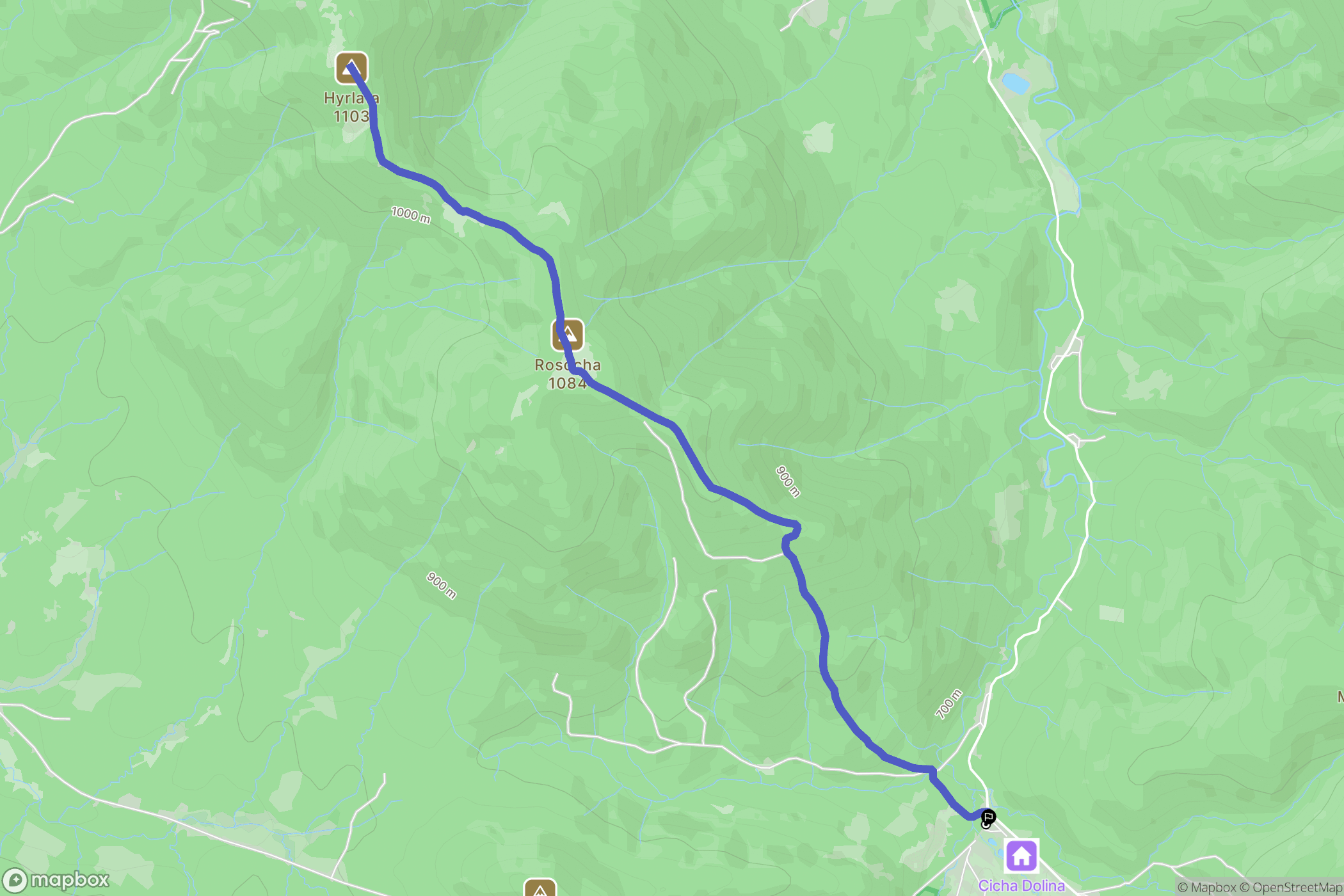 Solinka: mapa trasy - Poland
