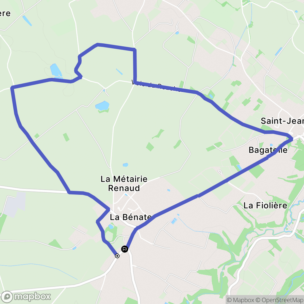 Corcoué-sur-Logne : carte du parcours de randonnée - France