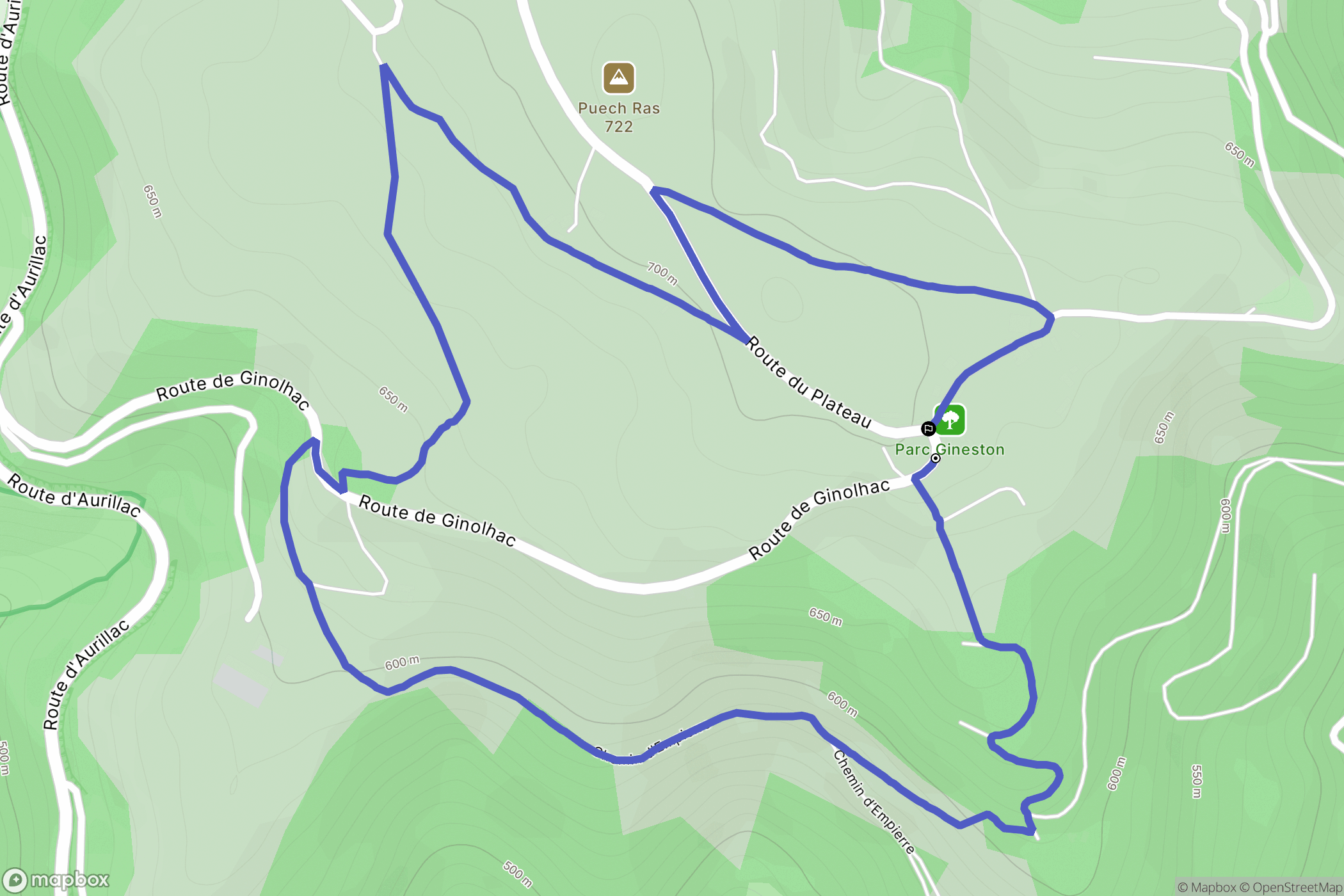 Entraygues-sur-Truyère : carte du parcours de randonnée - France