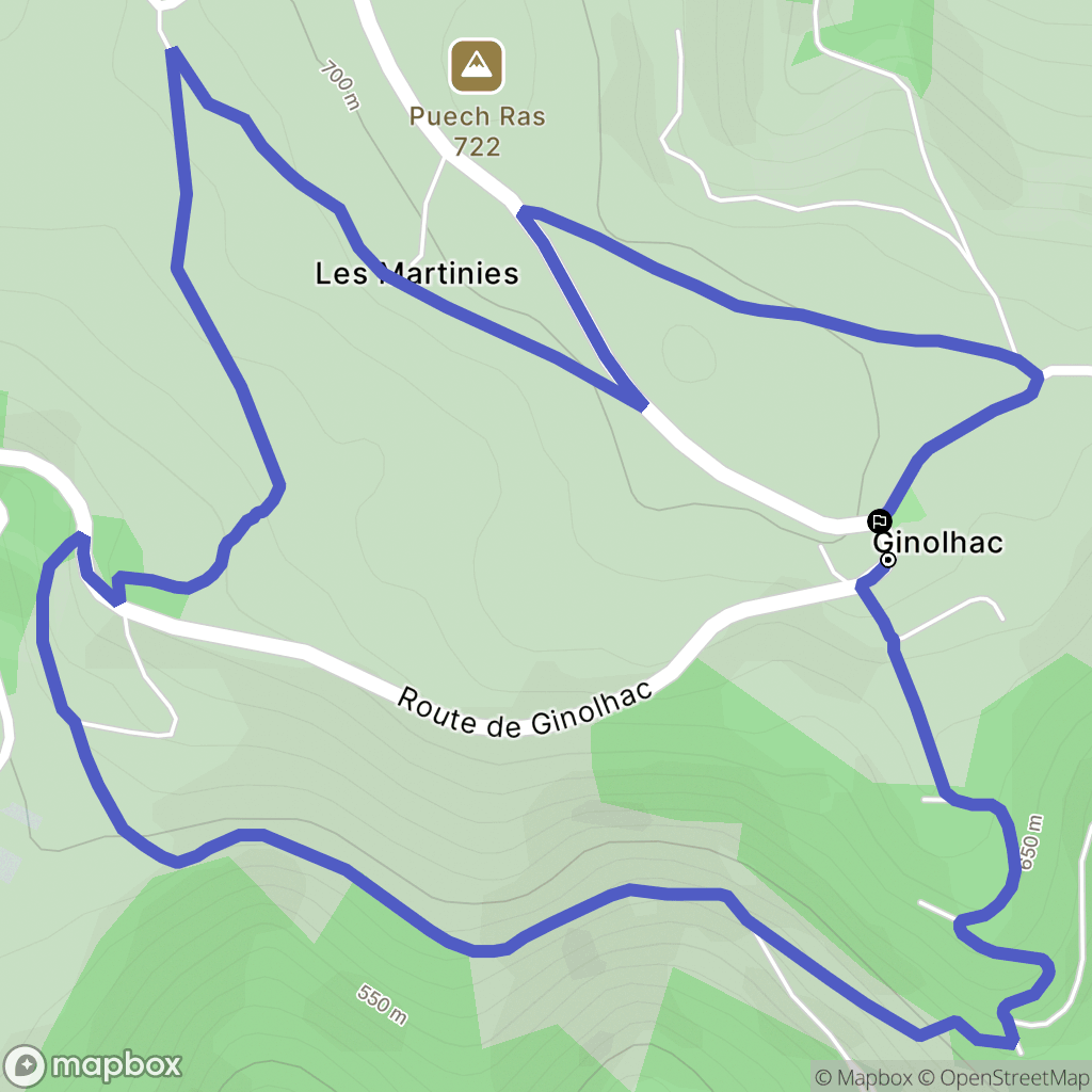 Entraygues-sur-Truyère : carte du parcours de randonnée - France