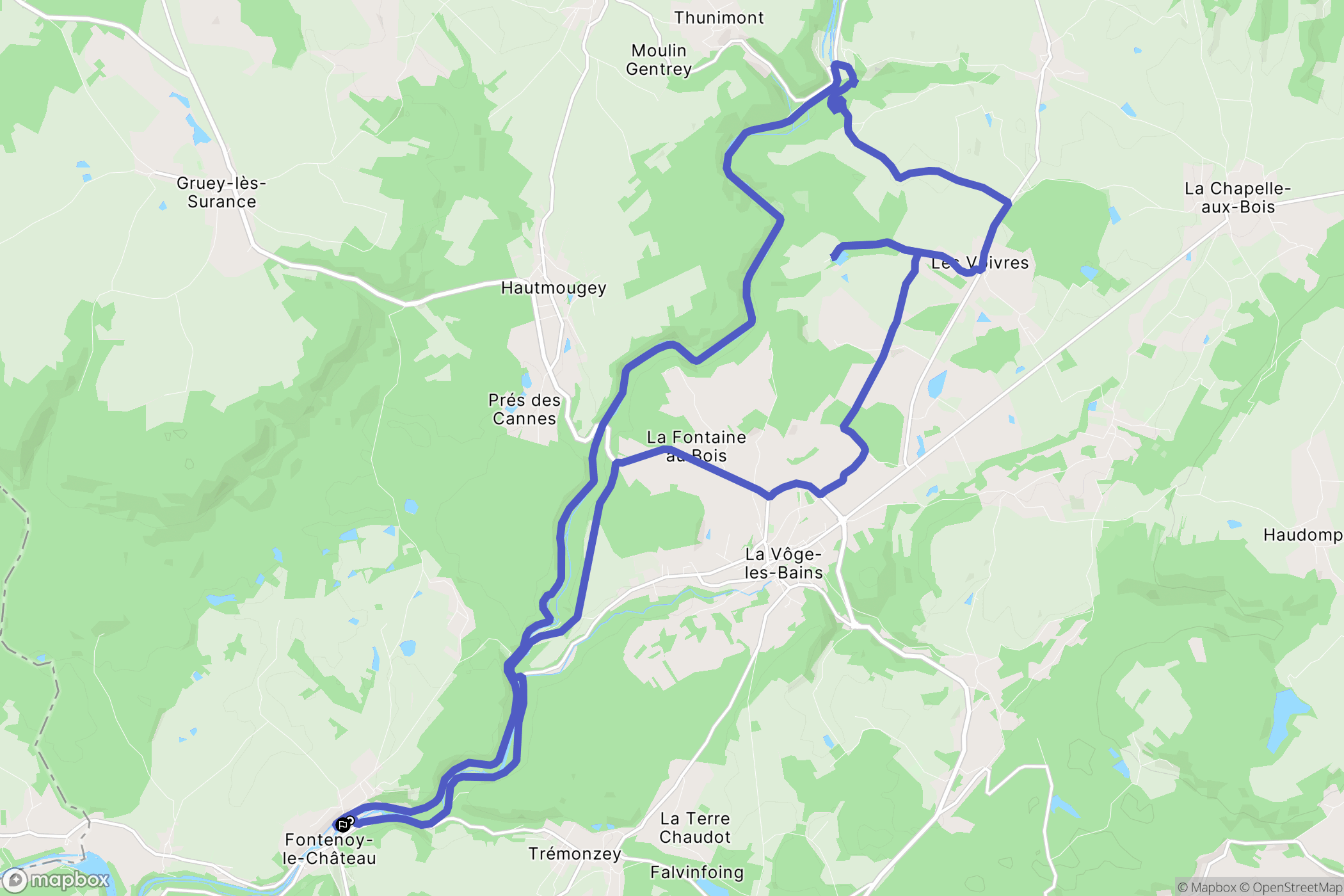 Fontenoy-le-Château: routekaart voor buitenactiviteiten - France