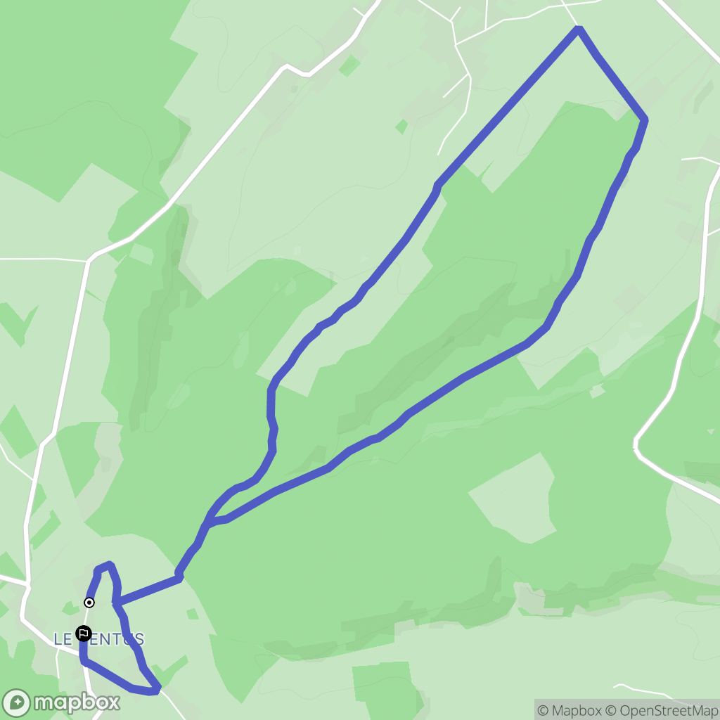 Alembon : carte du parcours de randonnée - France