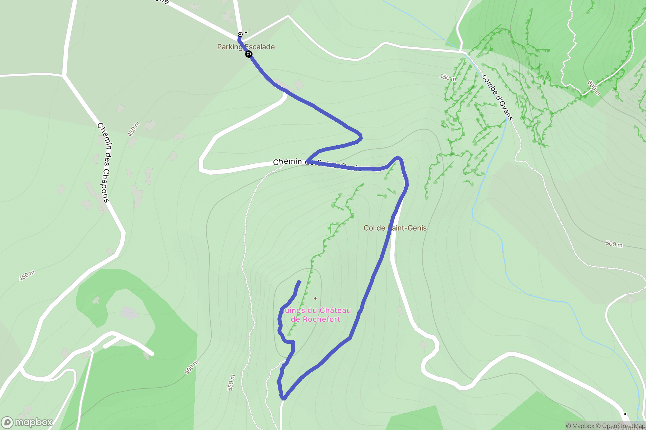 Rochefort-Samson : carte du parcours de randonnée - France