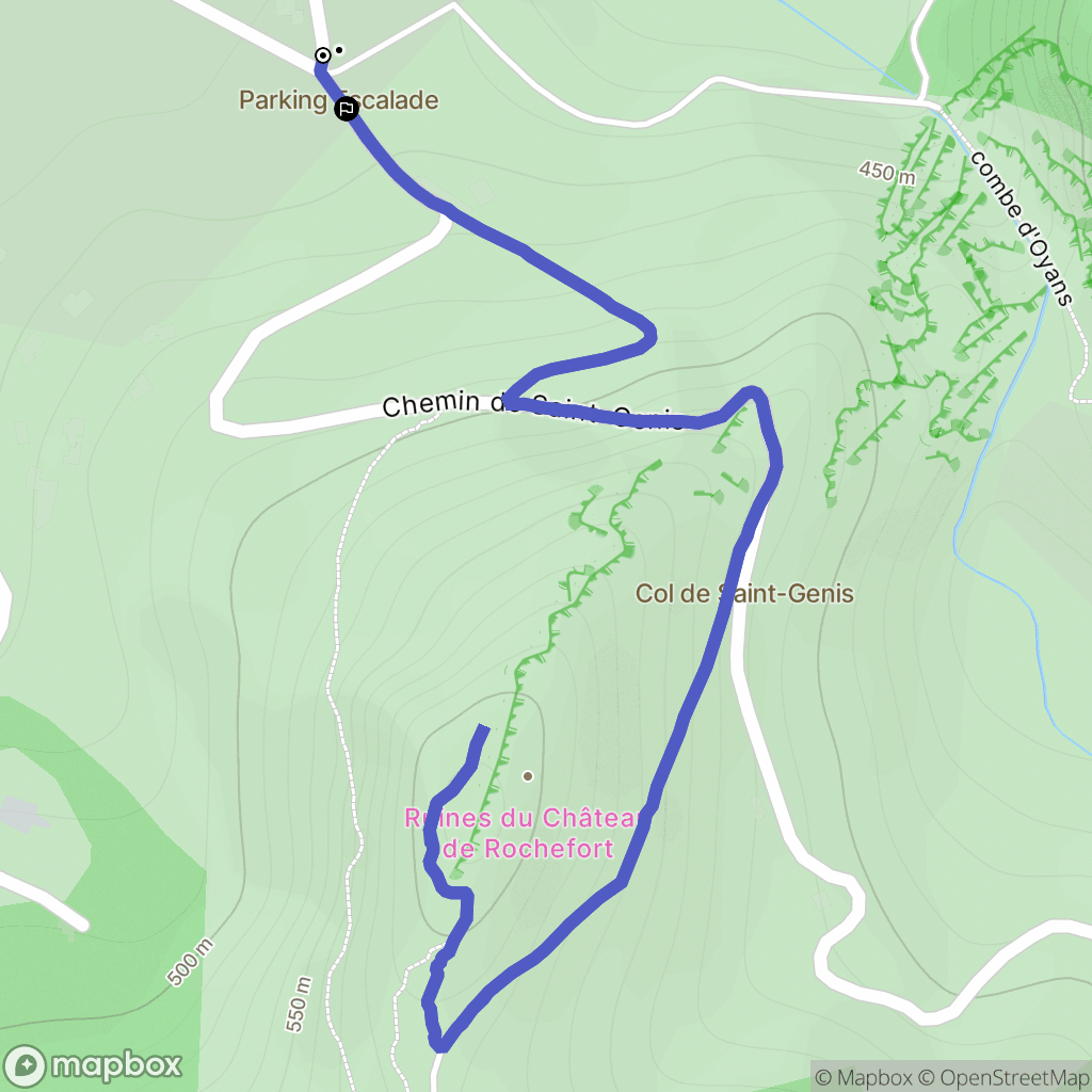 Rochefort-Samson : carte du parcours de randonnée - France