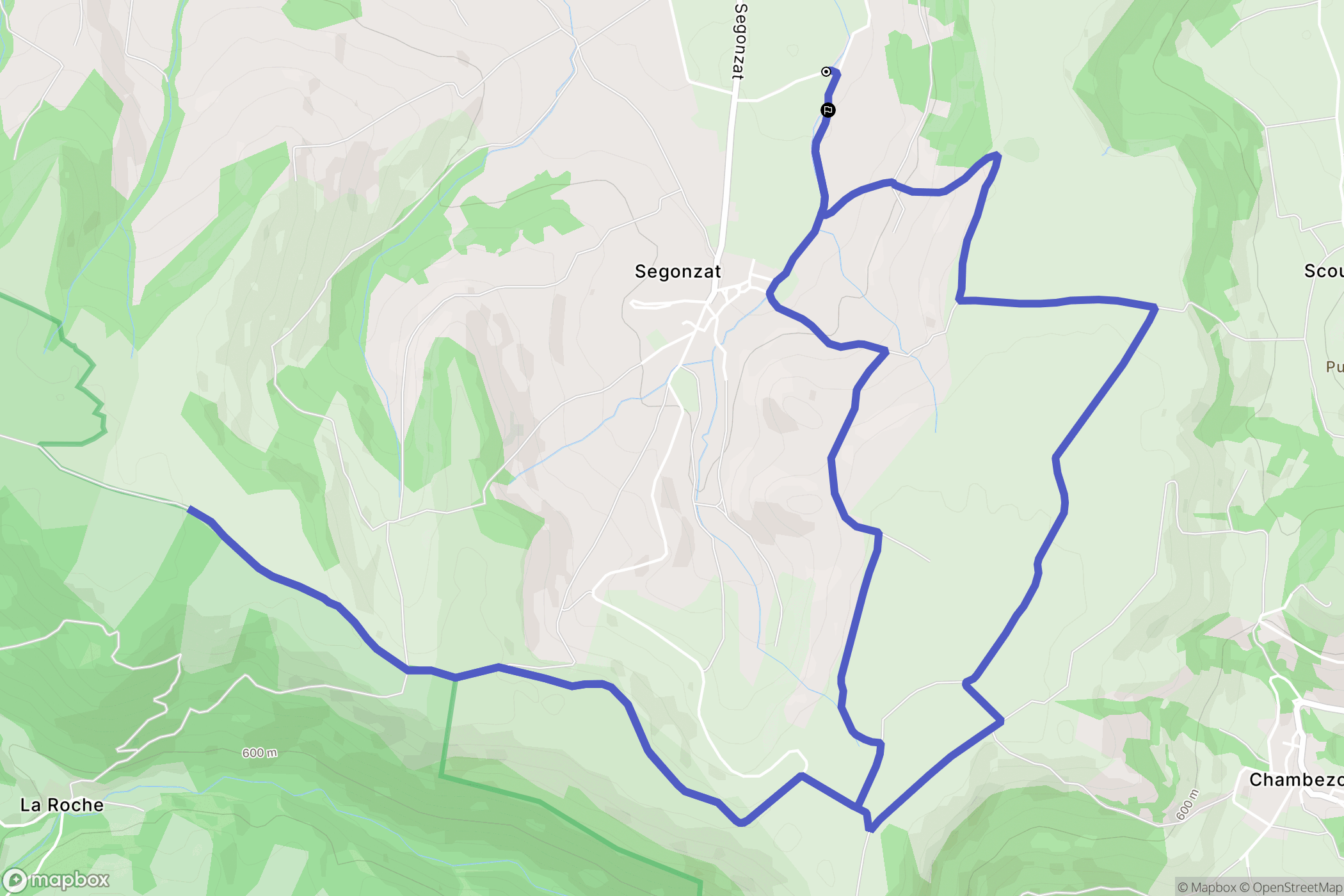 Saint-Gervazy : carte du parcours de randonnée - France
