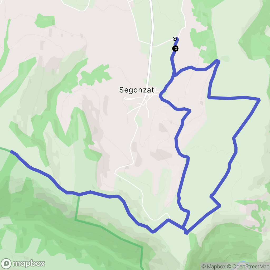Saint-Gervazy : carte du parcours de randonnée - France