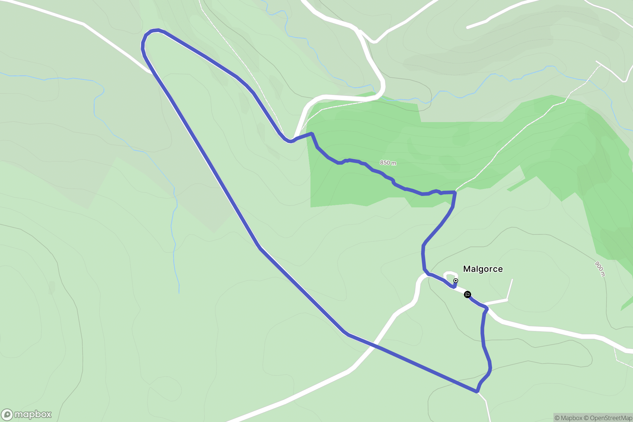 Saint-Martin-Valmeroux : carte du parcours de randonnée - France