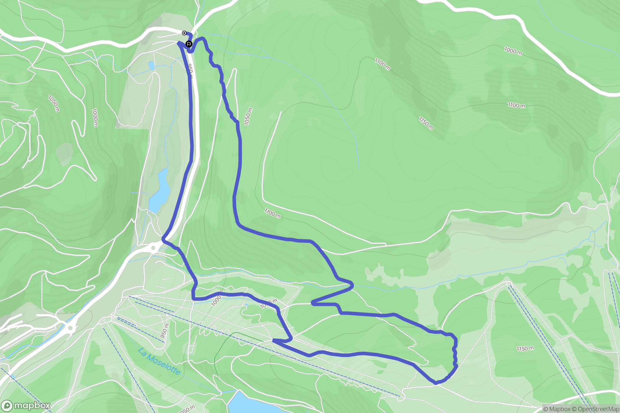 La Bresse : carte du parcours de randonnée - France