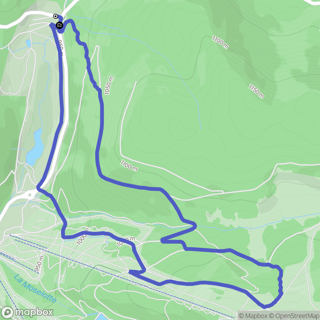 La Bresse : carte du parcours de randonnée - France