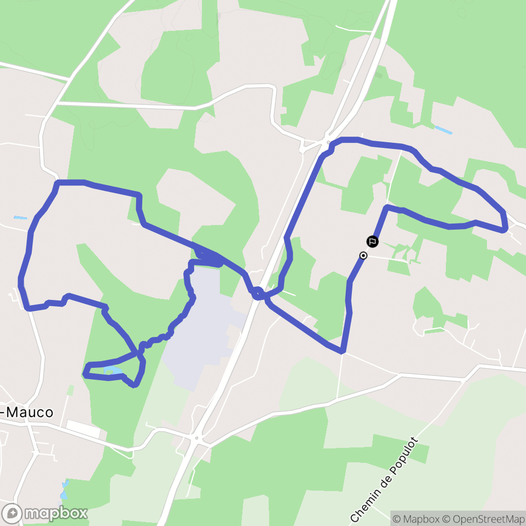 Benquet : carte du parcours de randonnée - France