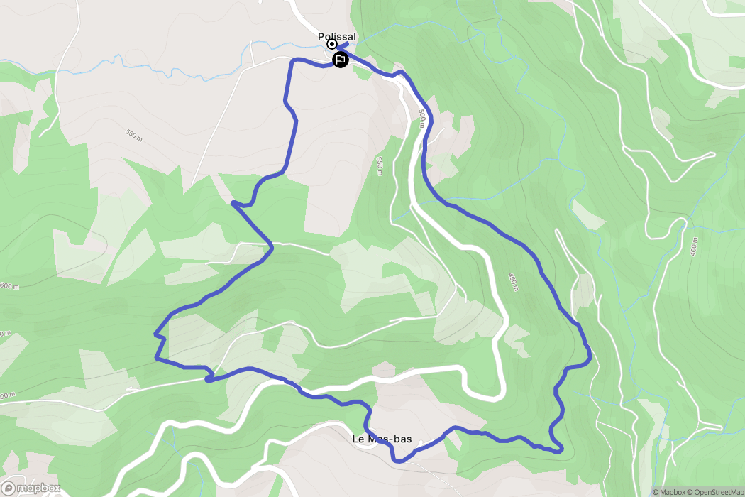 Saint-Félix-de-Lunel : carte du parcours de randonnée - France