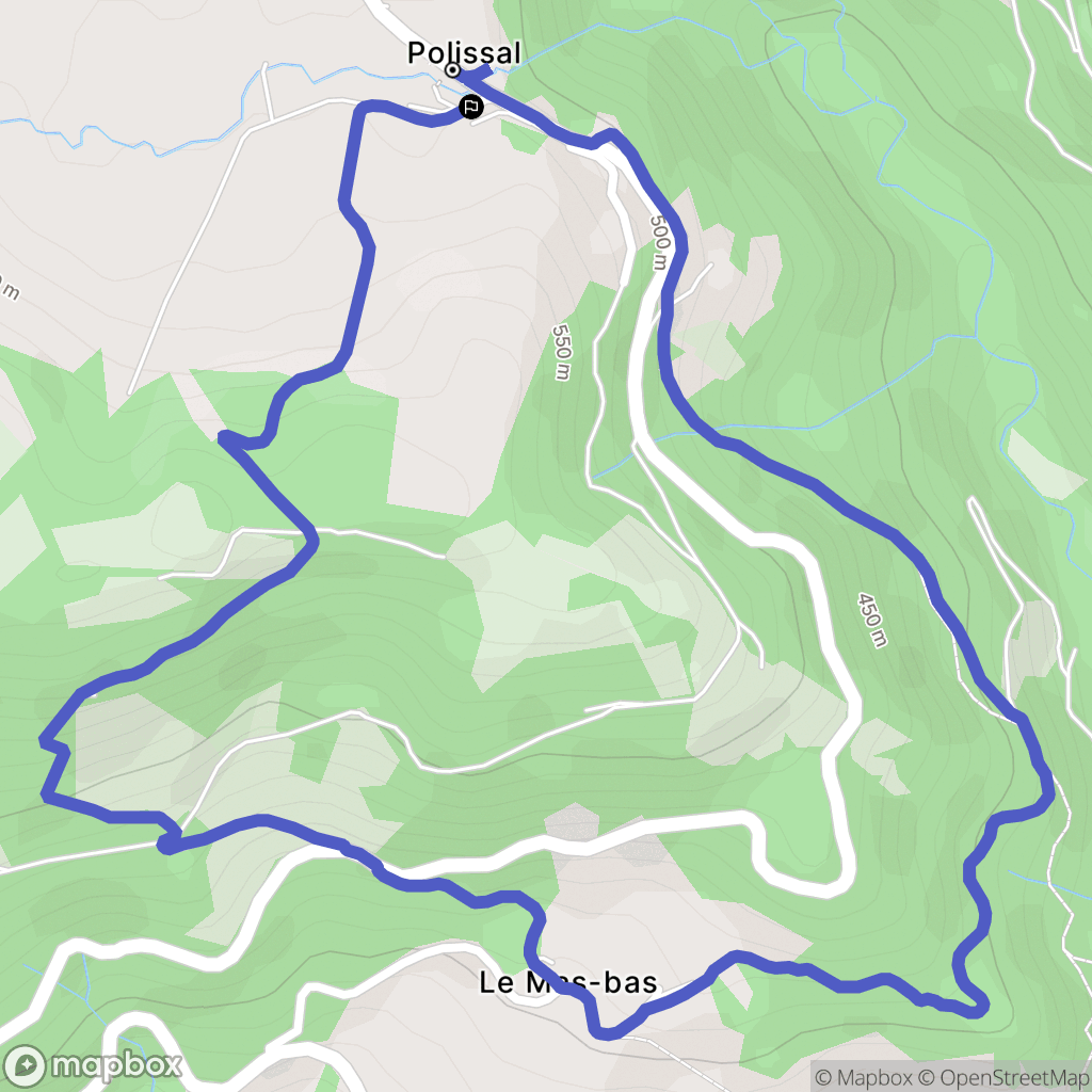 Saint-Félix-de-Lunel : carte du parcours de randonnée - France