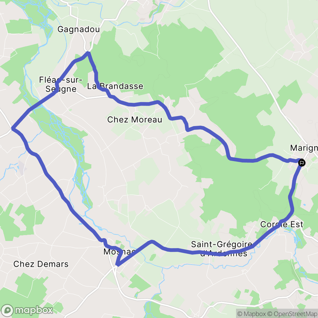 Marignac : carte du parcours de randonnée - France