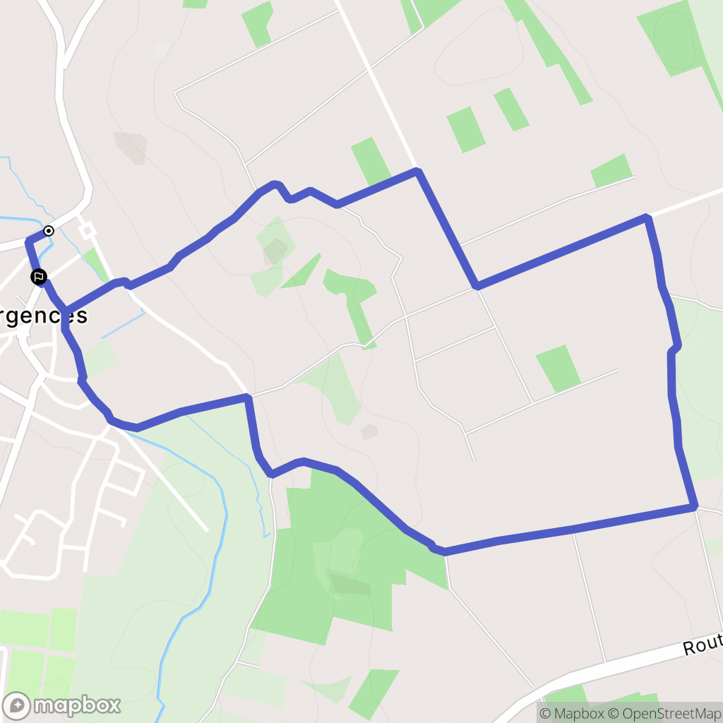 Argences : carte du parcours de randonnée - France