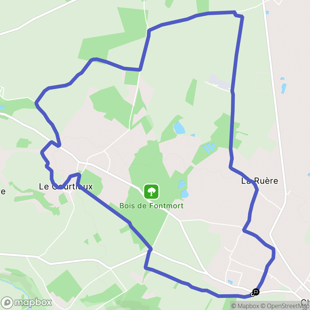 Champagné-Saint-Hilaire : carte du parcours de randonnée - France