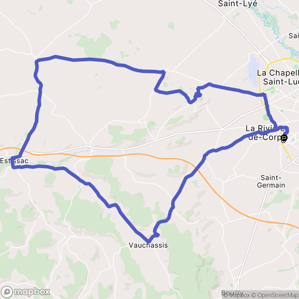 Saint-André-les-Vergers : carte du parcours de randonnée - France