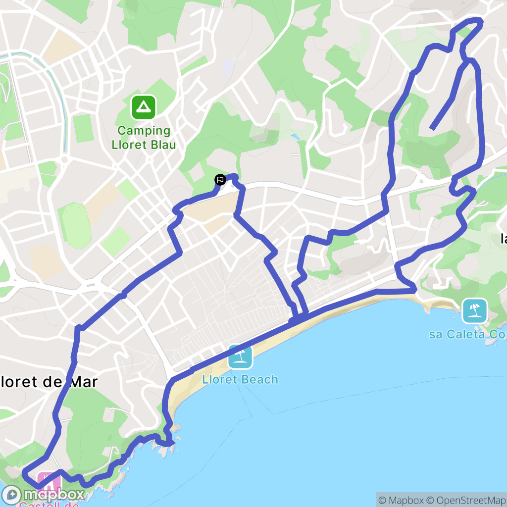 Lloret de Mar : carte du parcours de randonnée - Spain