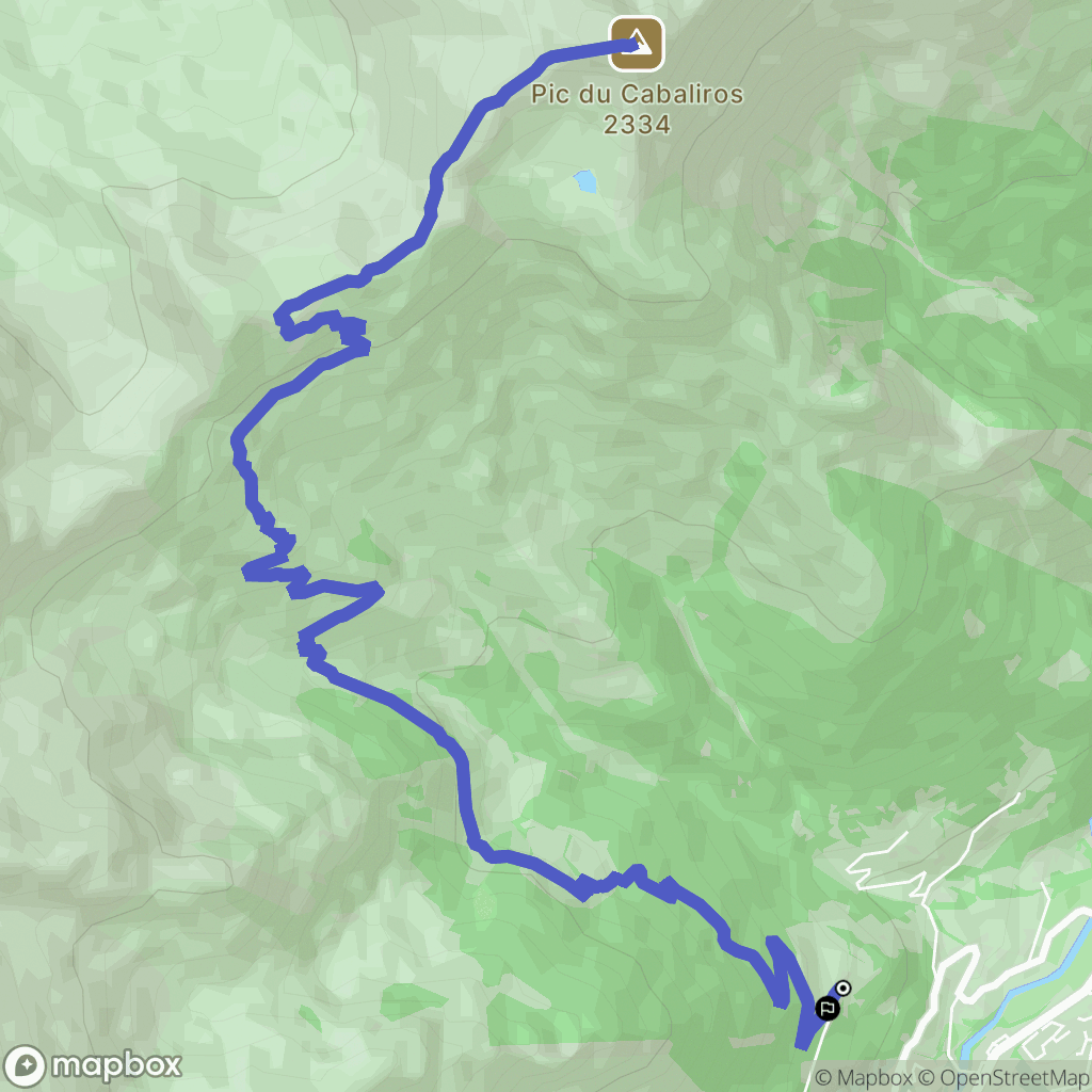 Cauterets : carte du parcours de randonnée - France