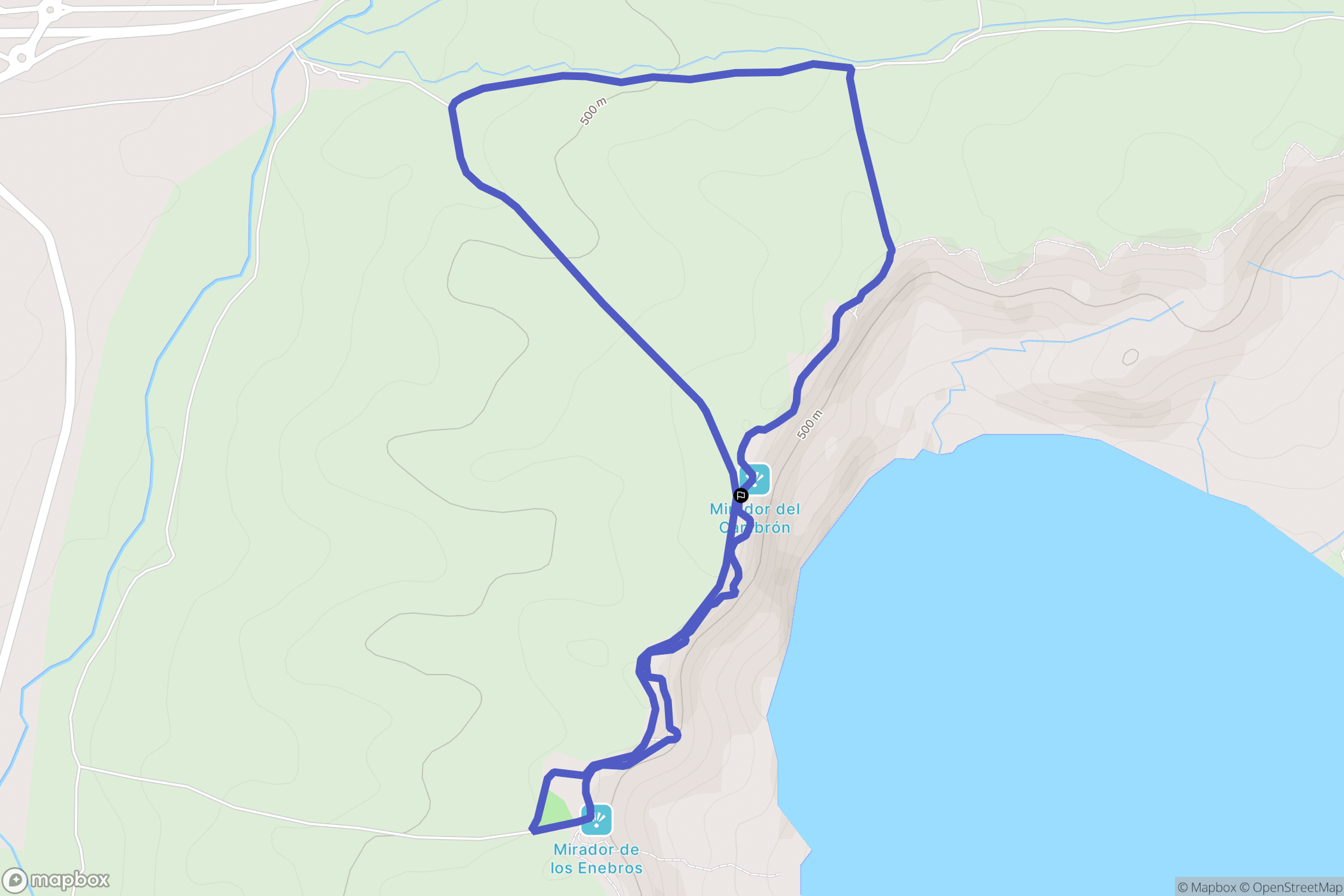 Burujón : carte du parcours de randonnée - Spain