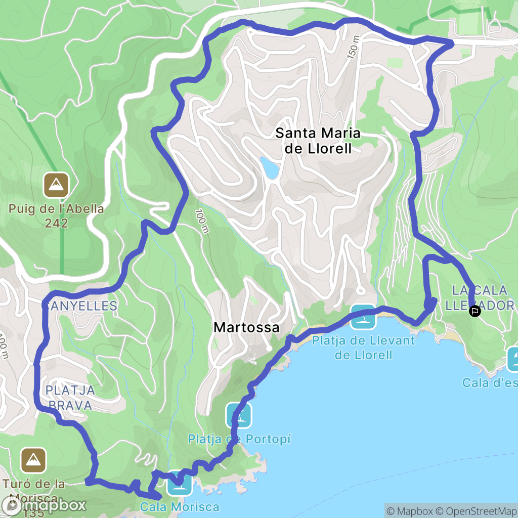  : carte du parcours de randonnée - Spain