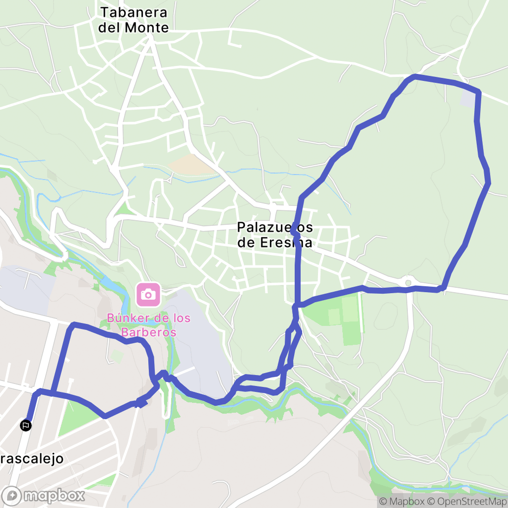 Palazuelos de Eresma : carte du parcours de randonnée - Spain