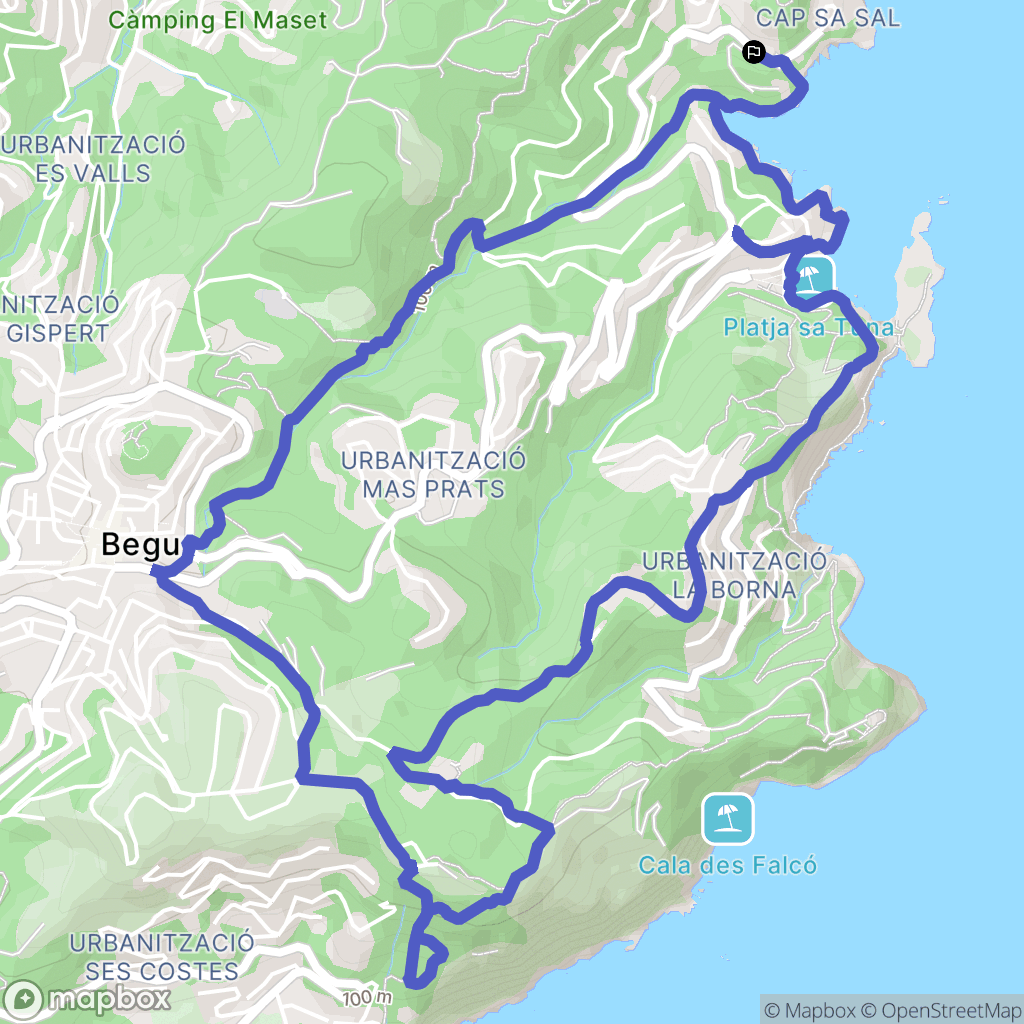 Urbanitzacio Aiguafreda : carte du parcours de randonnée - Spain