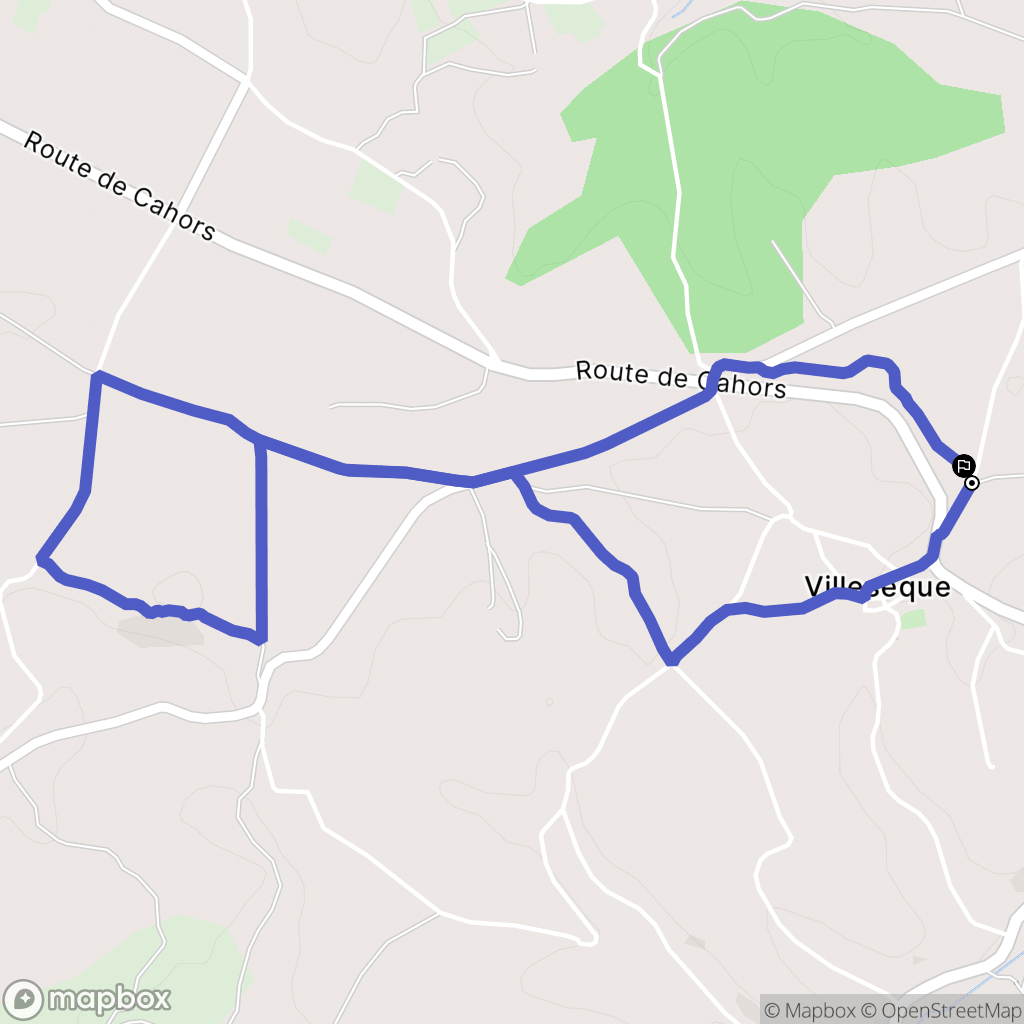 Villesèque : carte du parcours de randonnée - France