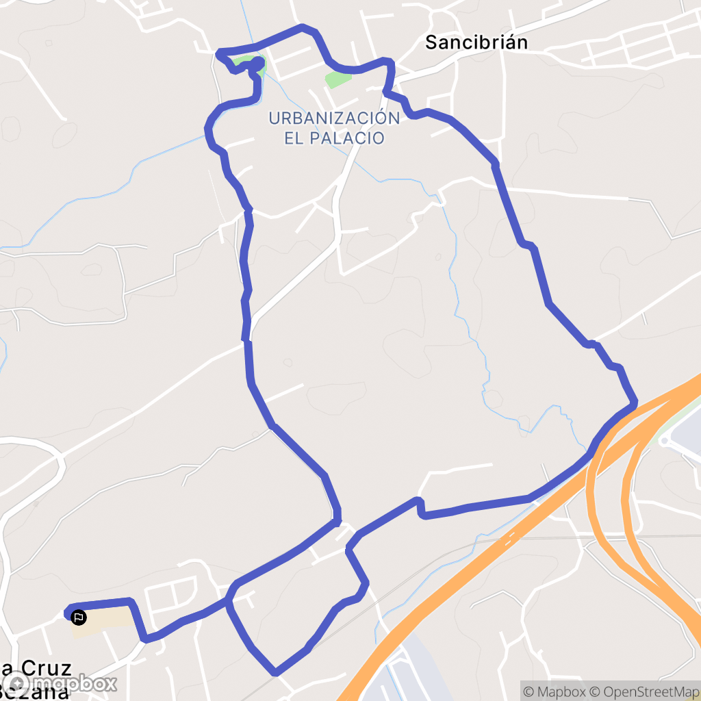 Santa Cruz de Bezana : carte du parcours de randonnée - Spain