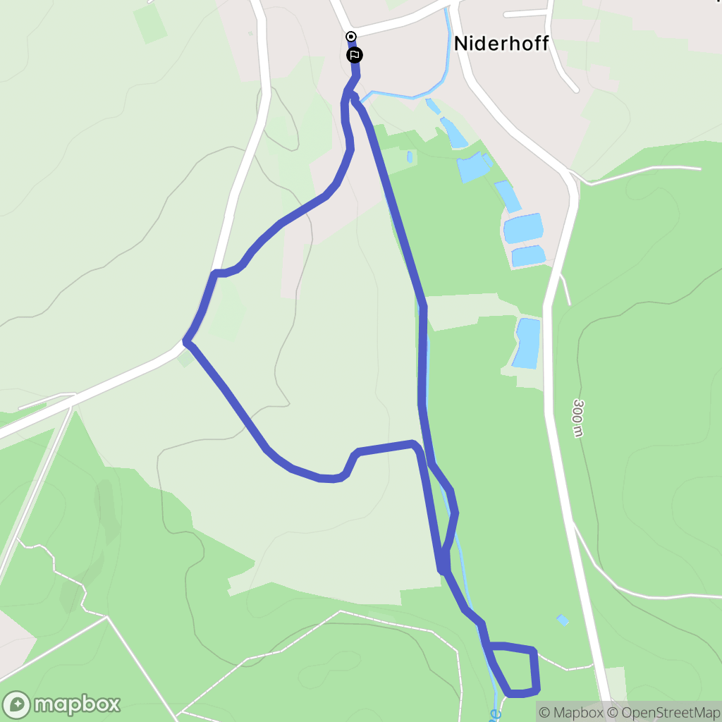Niderhoff : carte du parcours de randonnée - France