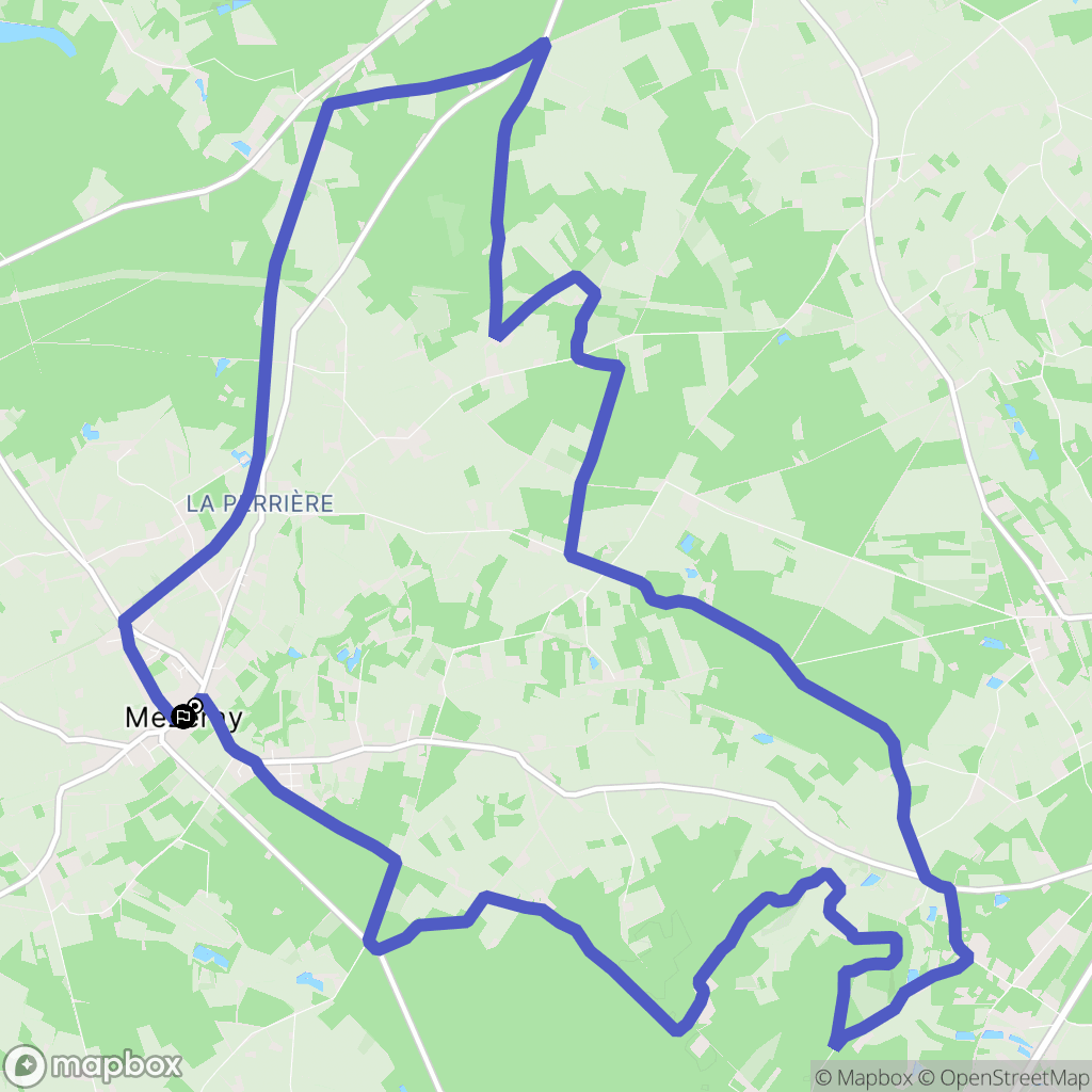 Mézeray : carte du parcours de randonnée - France