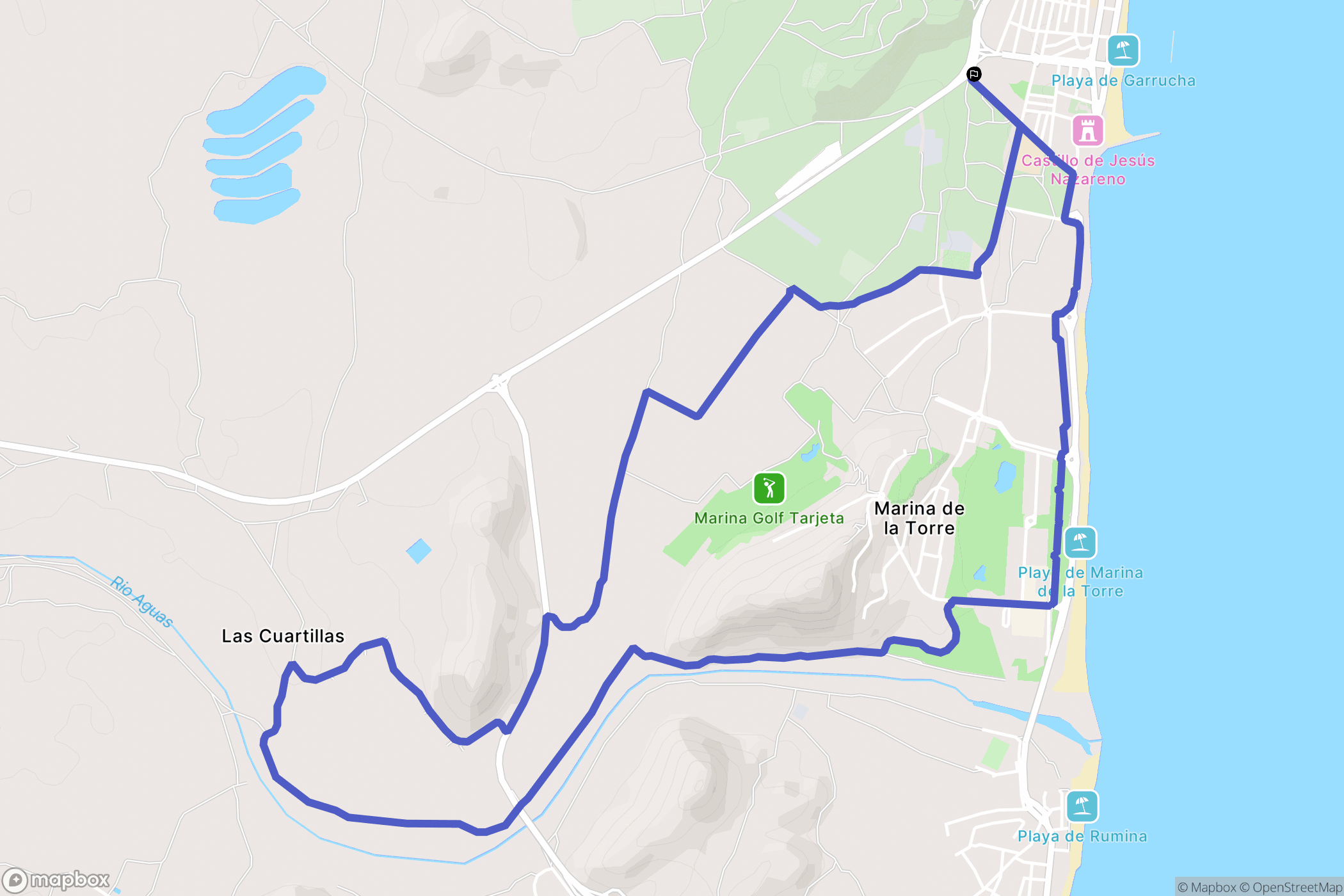  : carte du parcours de randonnée - Spain