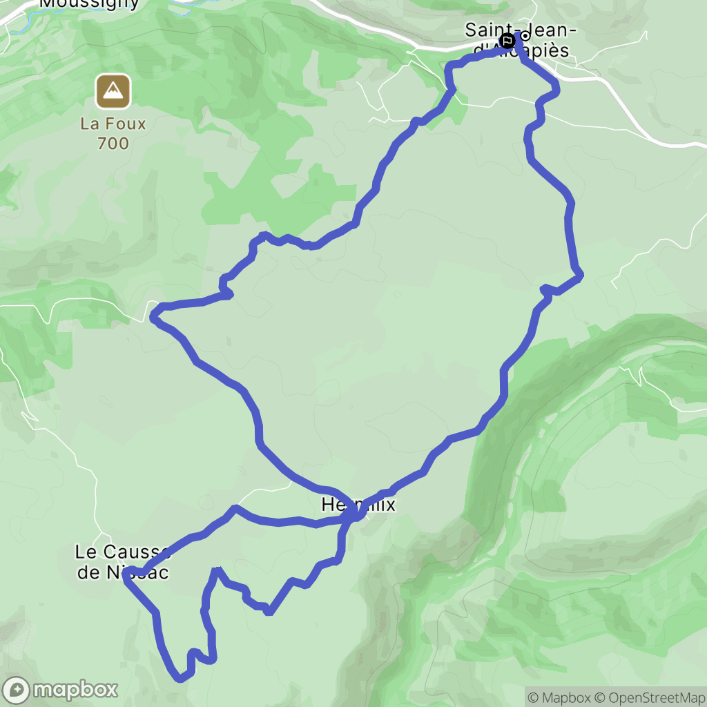 Saint-Jean-d'Alcapiès : carte du parcours de randonnée - France