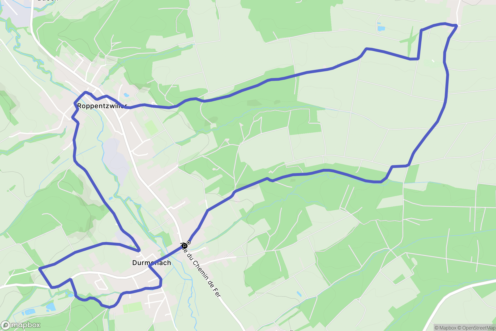 Durmenach : carte du parcours de randonnée - France