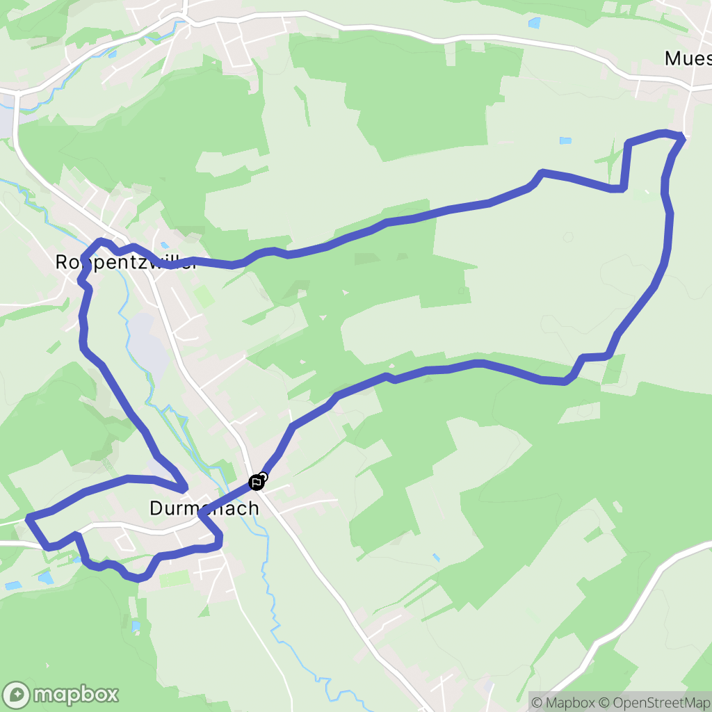 Durmenach : carte du parcours de randonnée - France
