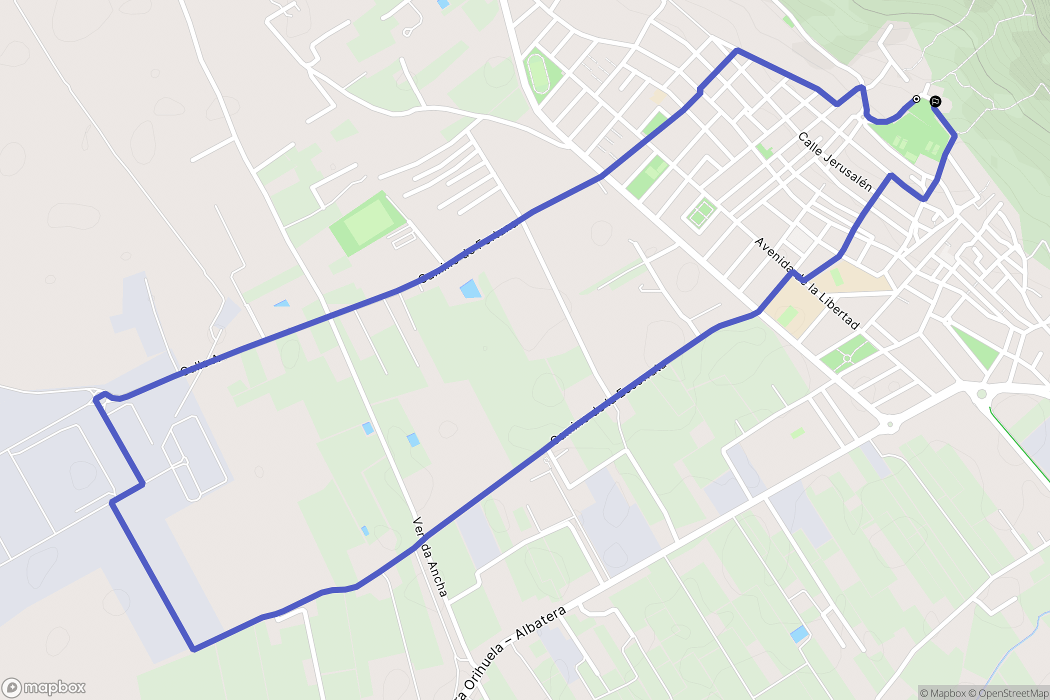 Redován : carte du parcours de randonnée - Spain