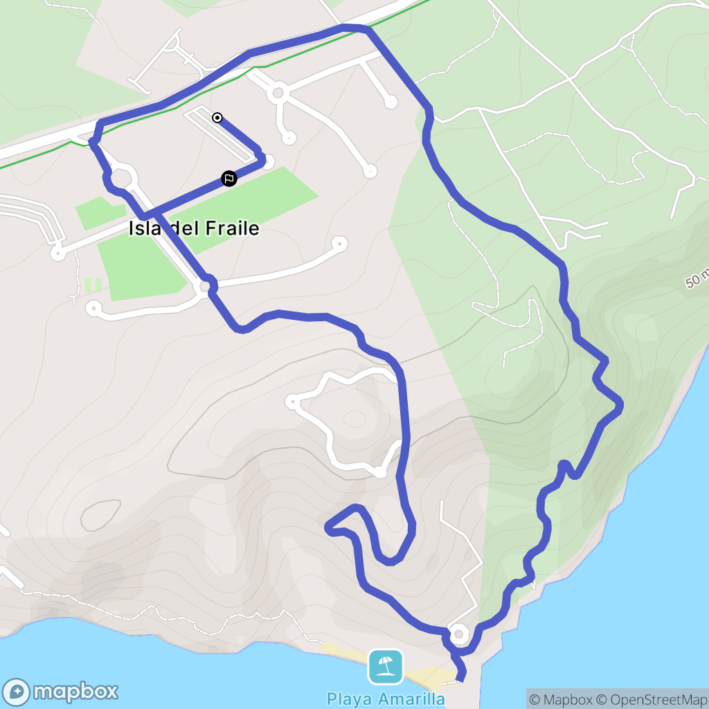 Águilas : carte du parcours de randonnée - Spain