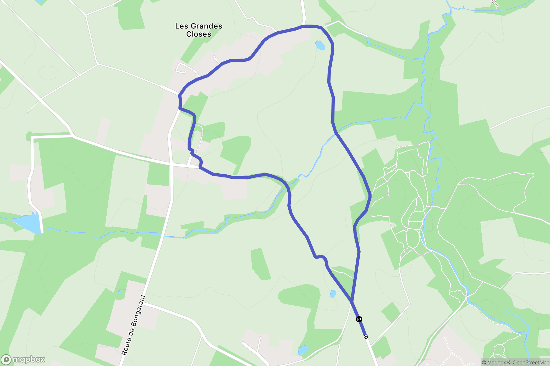 Sautron : carte du parcours de randonnée - France