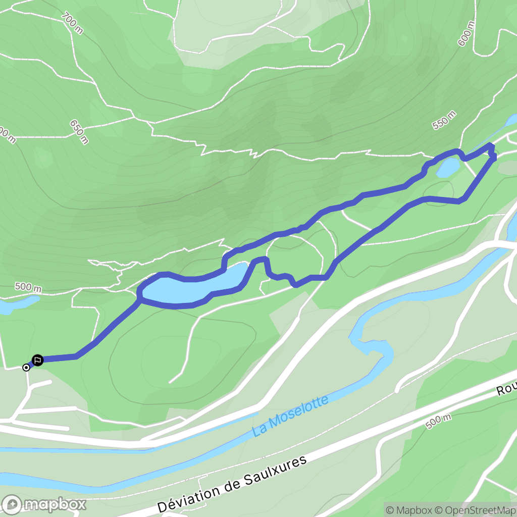 Saulxures-sur-Moselotte : carte du parcours de randonnée - France