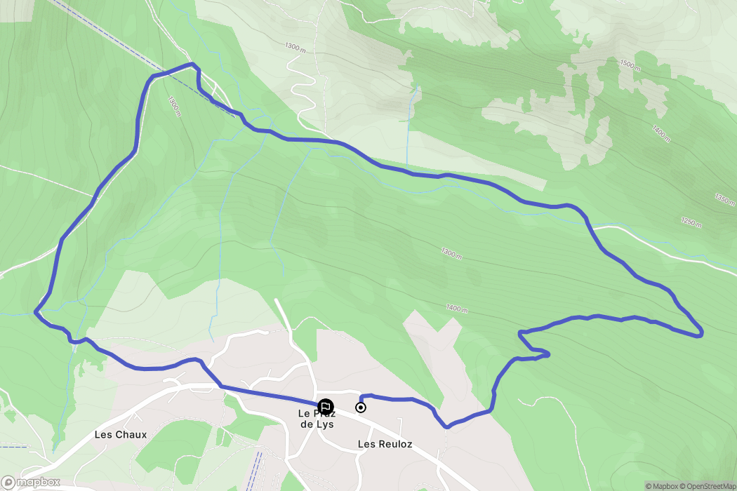 Taninges : carte du parcours de randonnée - France
