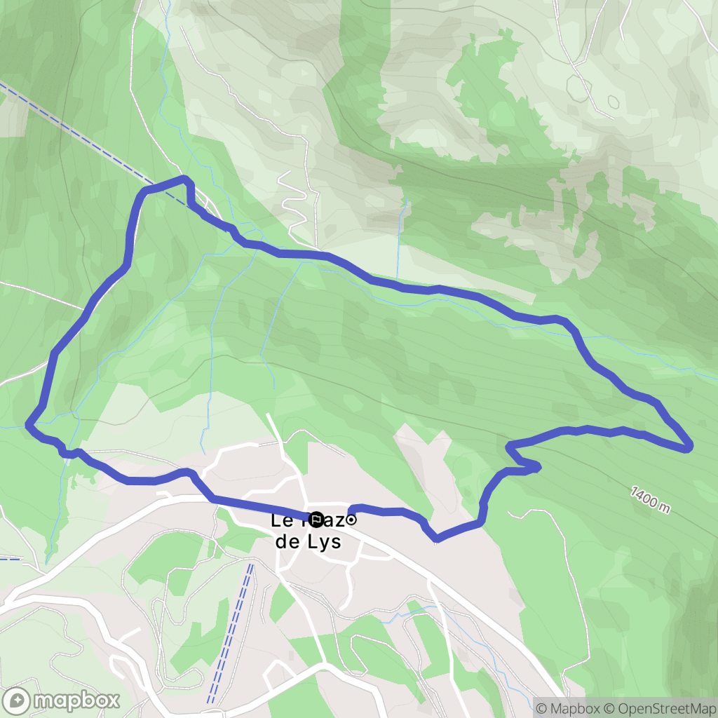 Taninges : carte du parcours de randonnée - France