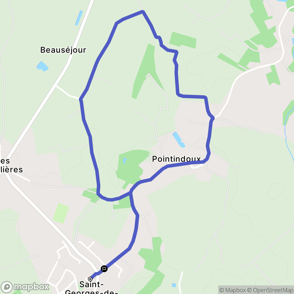 Saint-Georges-de-Pointindoux : carte du parcours de randonnée - France