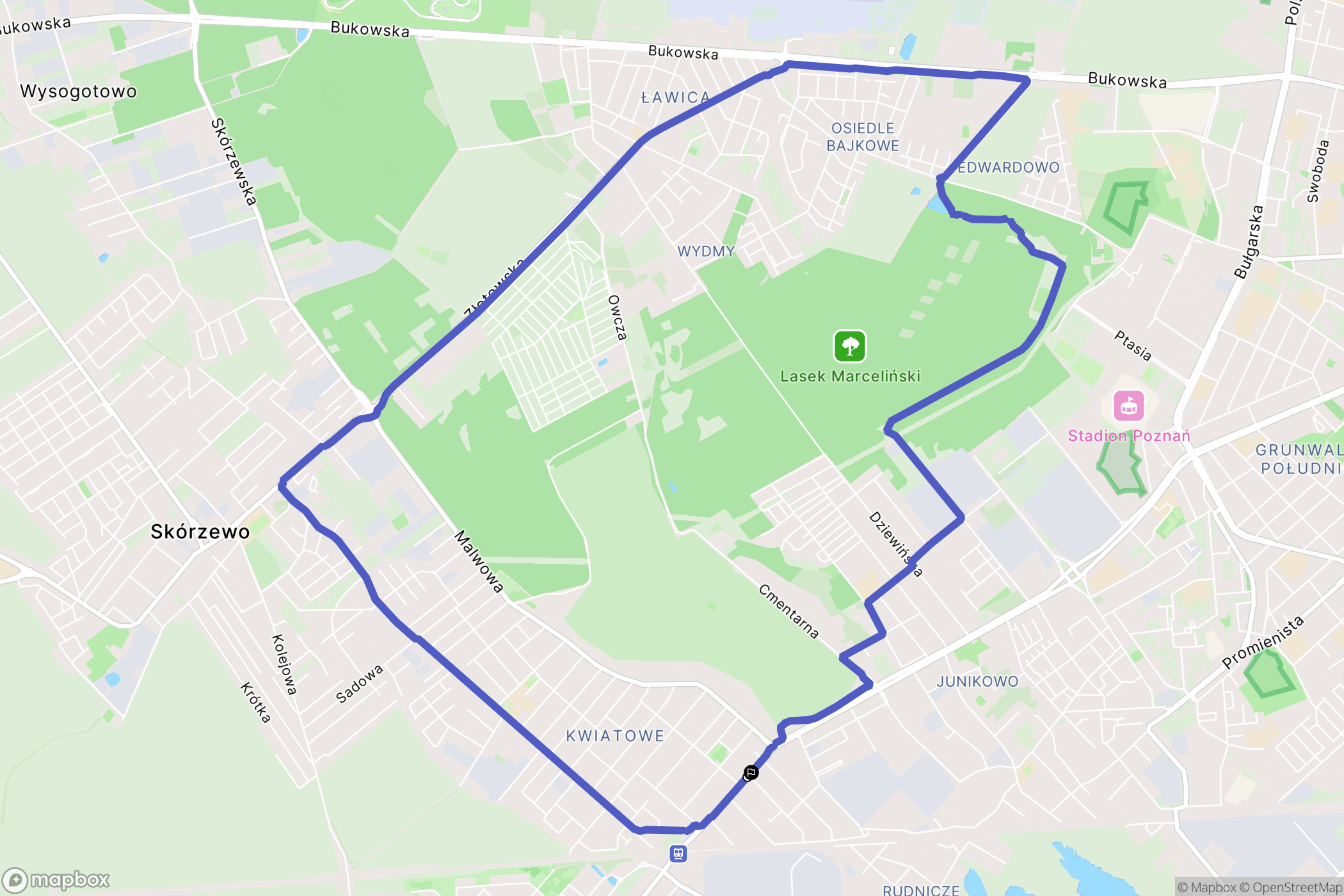 Poznań: mapa trasy - Poland