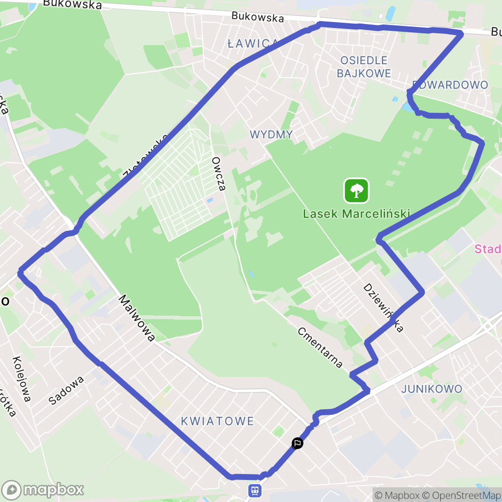 Poznań: mapa trasy - Poland