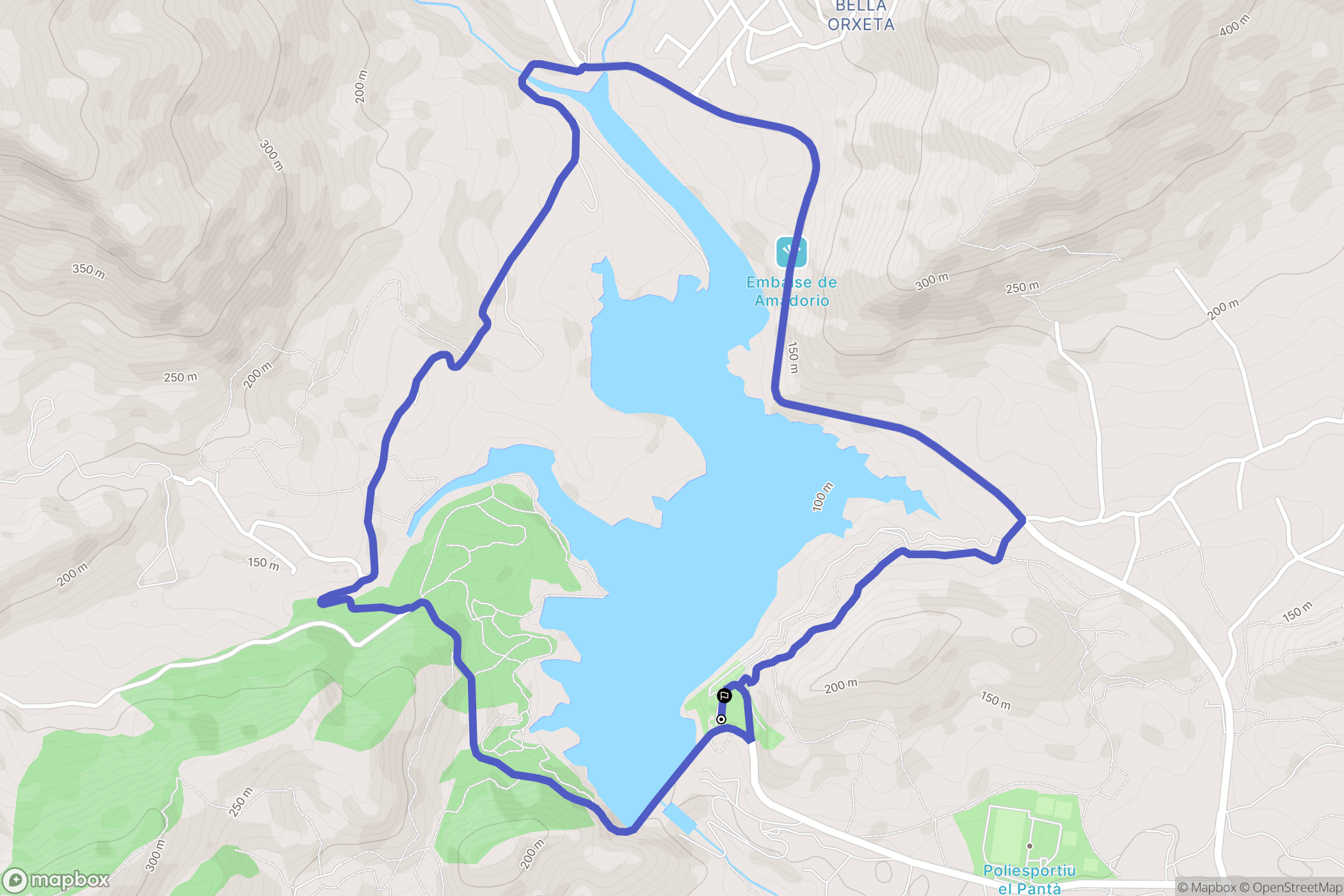  : carte du parcours de randonnée - Spain
