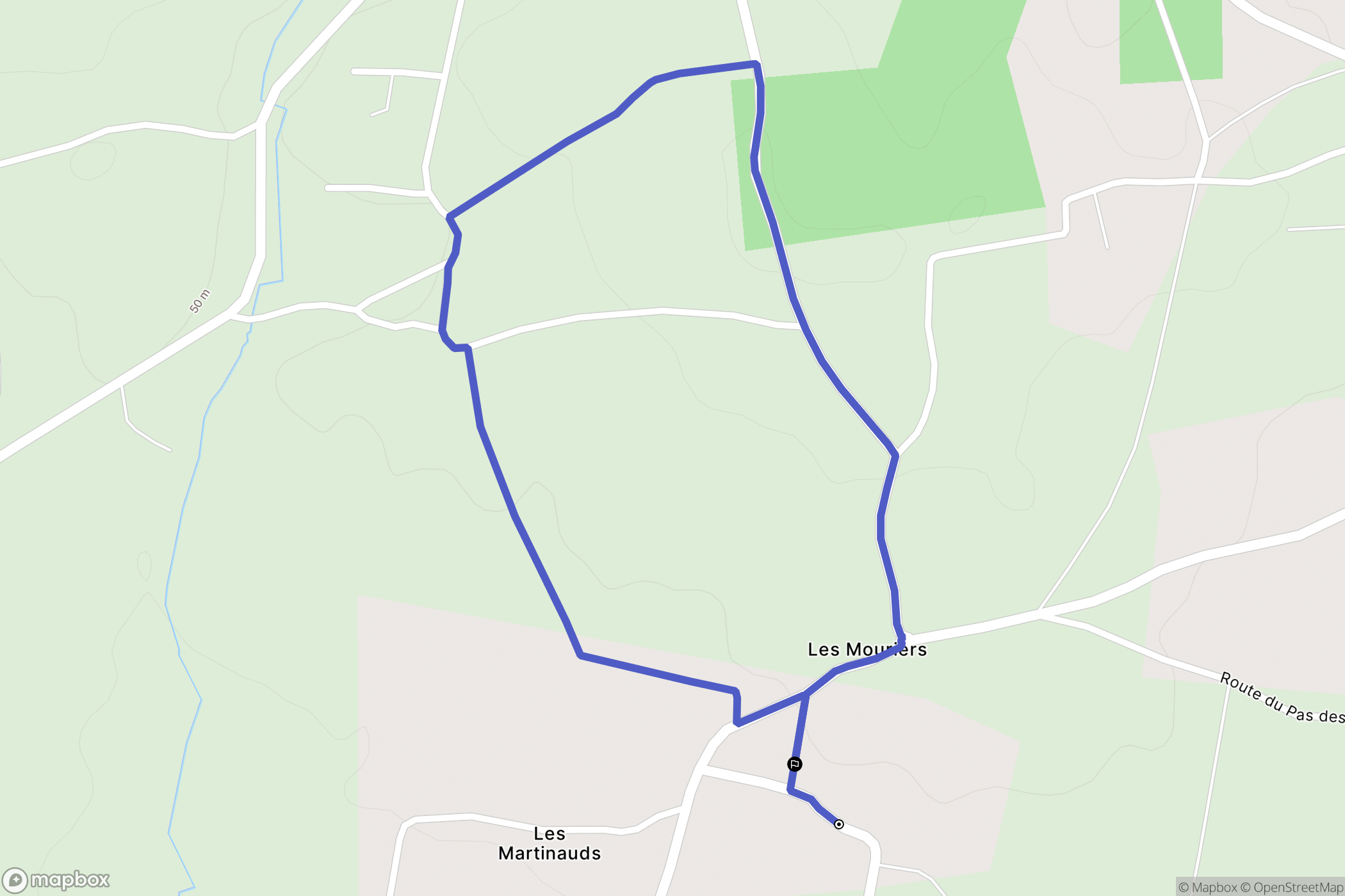Saint-Ciers-sur-Gironde : carte du parcours de randonnée - France