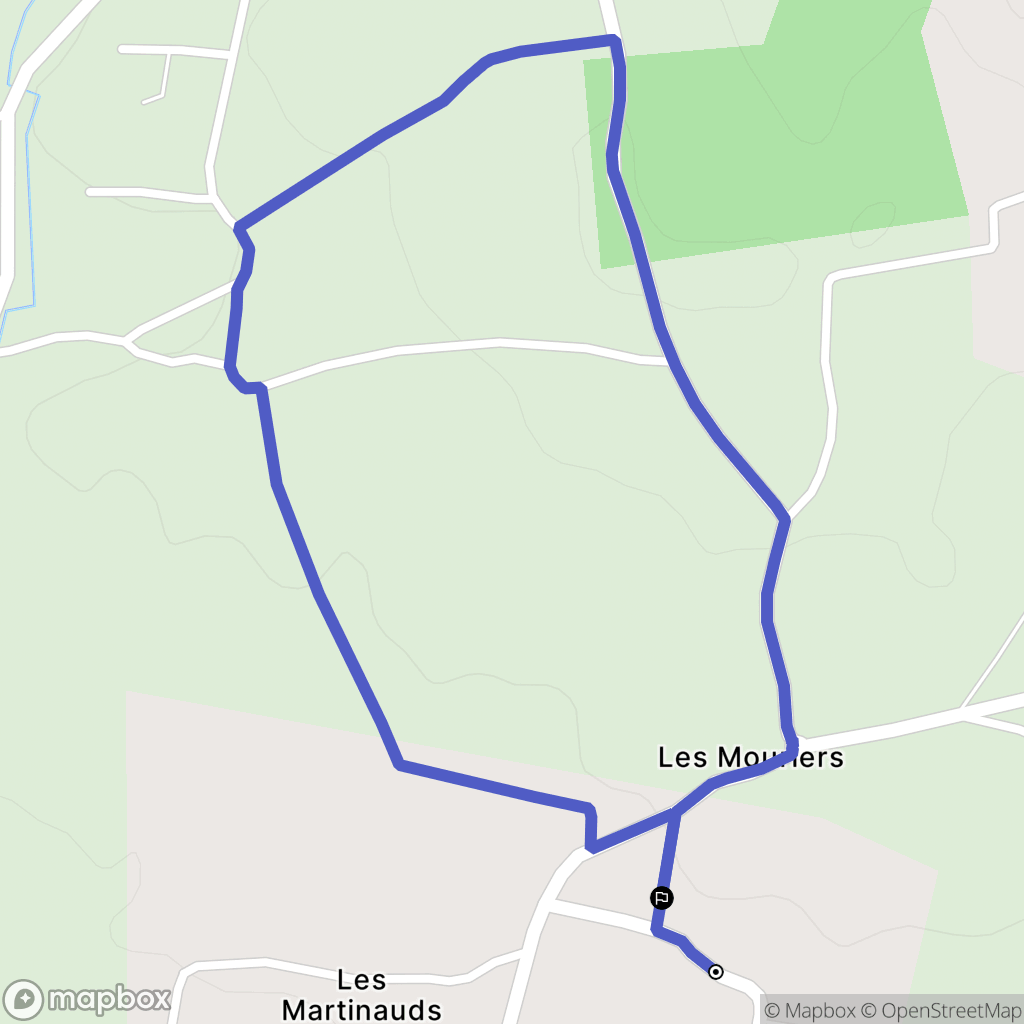 Saint-Ciers-sur-Gironde : carte du parcours de randonnée - France